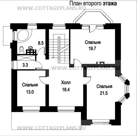 Поэтажные планы проект дома 59-43 общ. площадь 268,8 м2