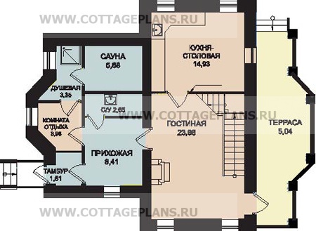 Поэтажные планы проект дома 47-37 общ. площадь 113,3 м2