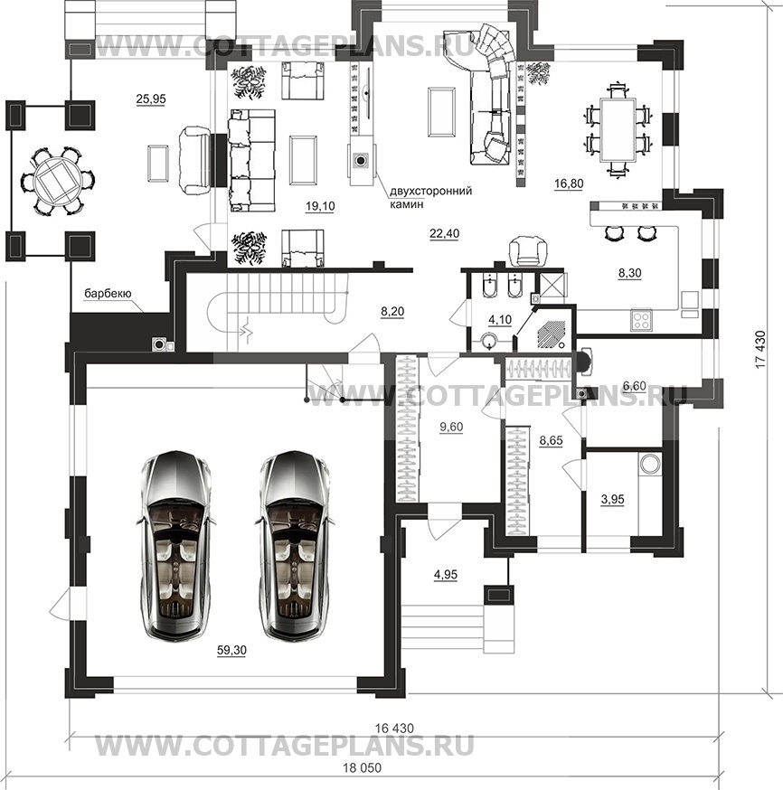 Поэтажные планы проект дома 200-98 общ. площадь 291,65 м2