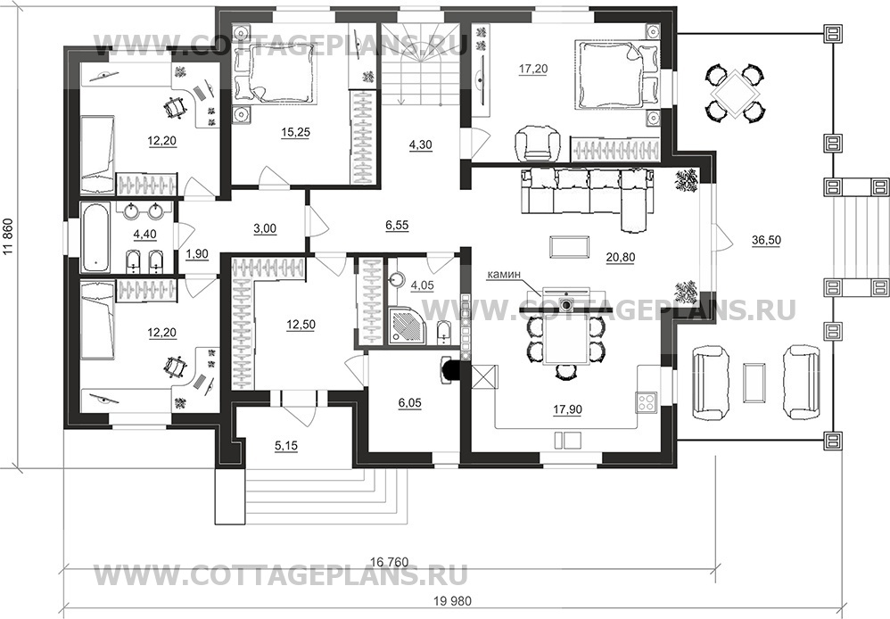 Поэтажные планы проект дома 71-95 общ. площадь 382,95 м2