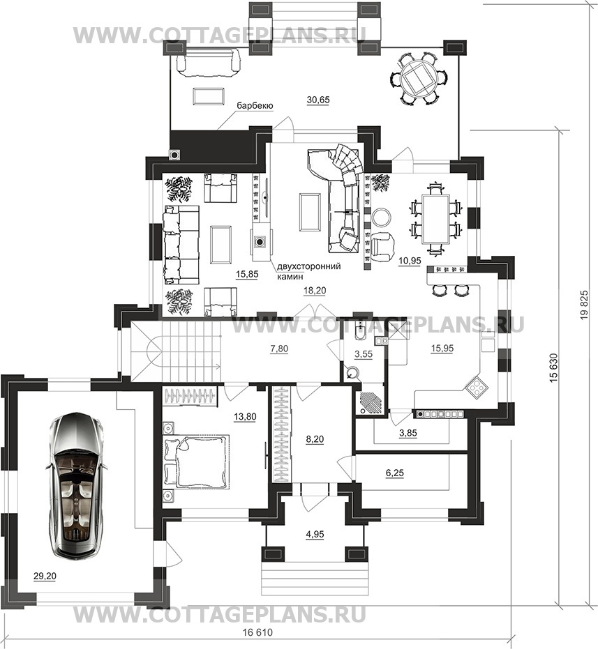 Поэтажные планы проект дома 201-91 общ. площадь 347,00 м2