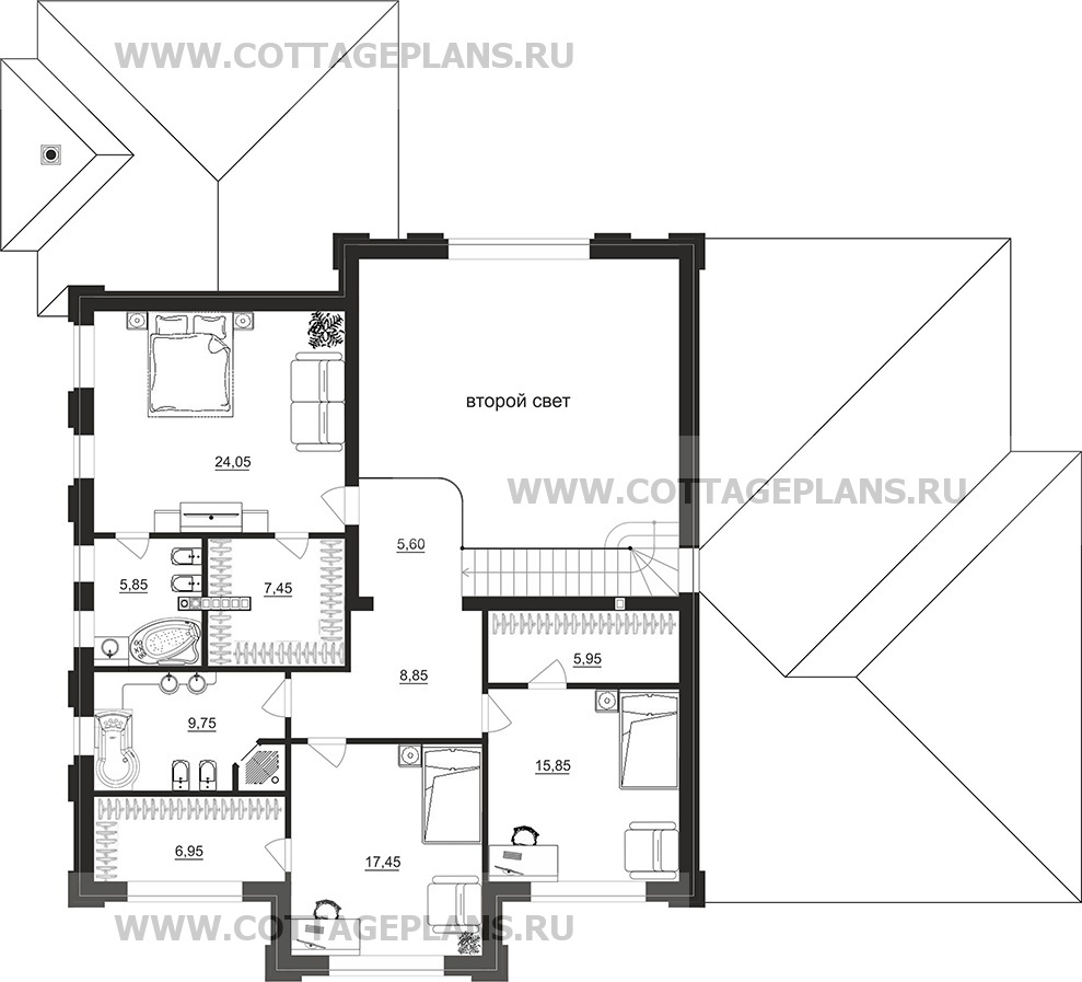 Поэтажные планы проект дома 102-98 общ. площадь 273,95 м2