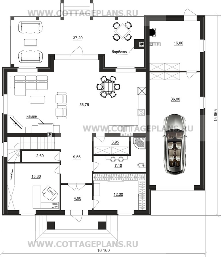 Поэтажные планы проект дома 204-88 общ. площадь 280,00 м2