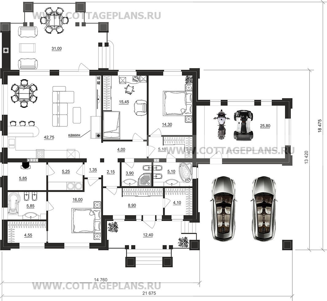 Поэтажные планы проект дома 90-63 общ. площадь 170,95м2