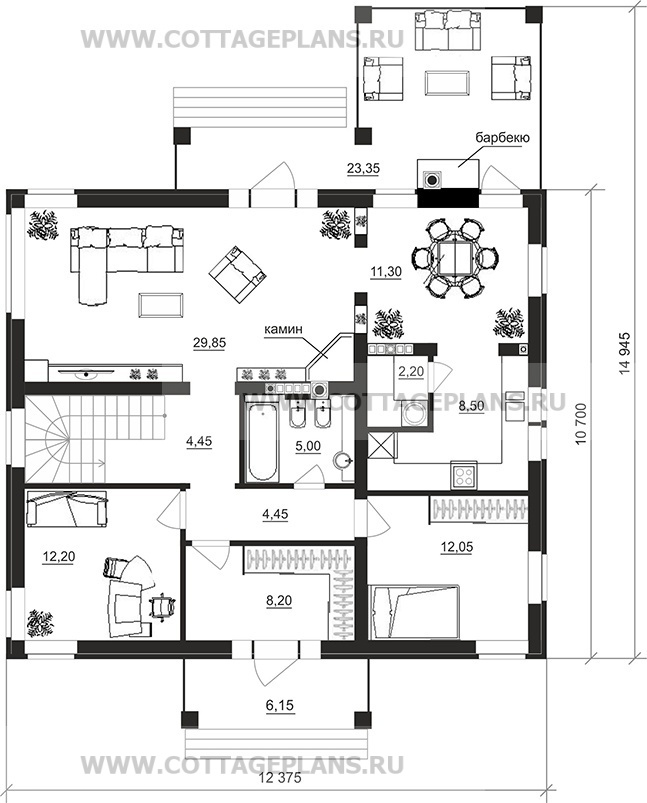 Поэтажные планы проект дома 76-47 общ. площадь 279,95 м2