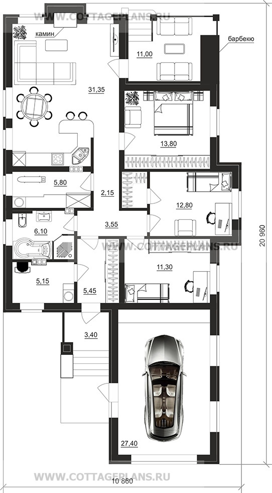 Поэтажные планы проект дома 700-24 общ. площадь 124,85 м2