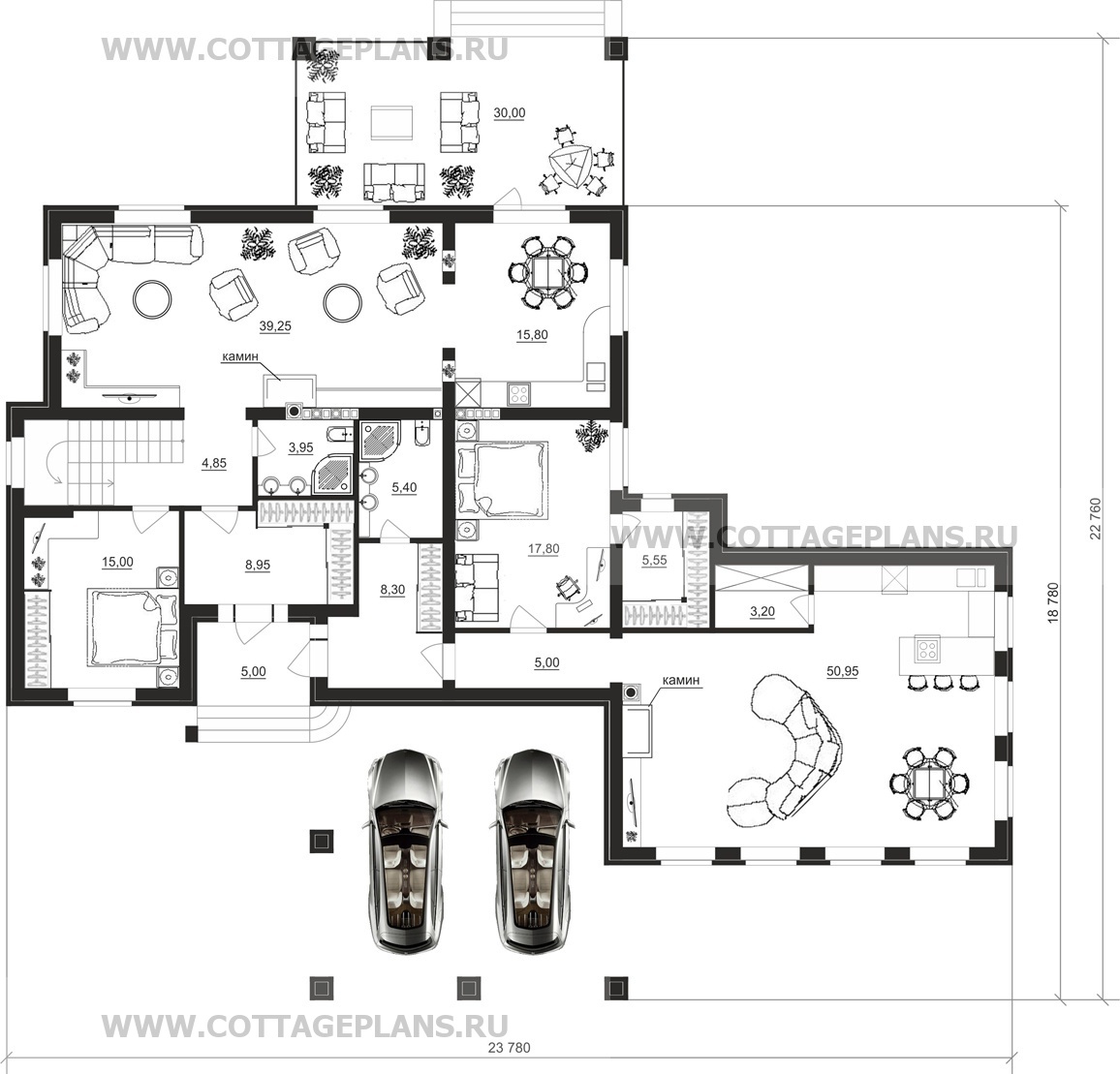 Поэтажные планы проект дома 17-66 общ. площадь 517,10 м2