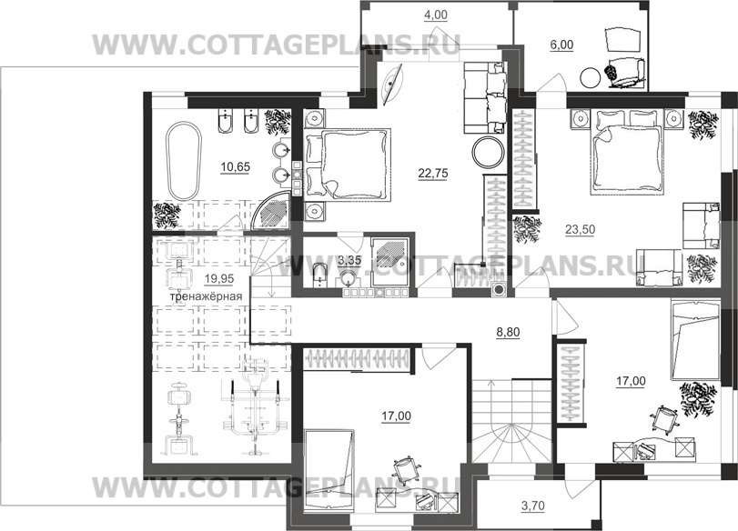 Поэтажные планы проект дома 14-12 общ. площадь 365,85 м2