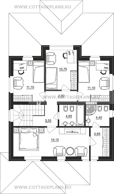 Поэтажные планы проект дома 106-18 общ. площадь 149,95 м2