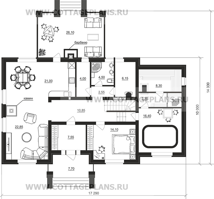 Поэтажные планы проект дома 100-60 общ. площадь 226,15 м2