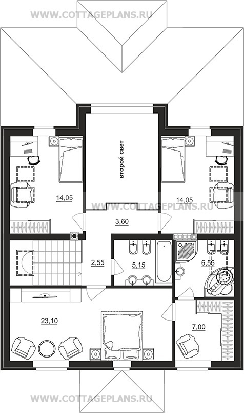Поэтажные планы проект дома 98-98 общ. площадь 250,90 м2