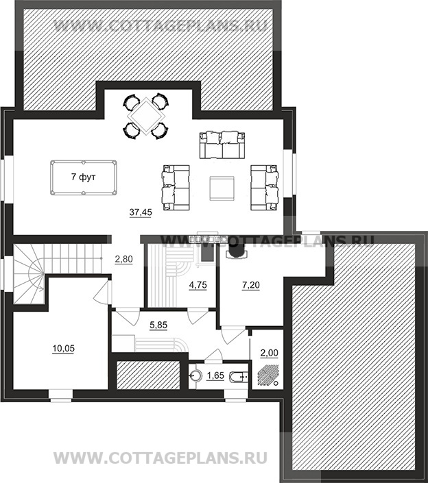 Поэтажные планы проект дома 71-72 общ. площадь 241,65м2
