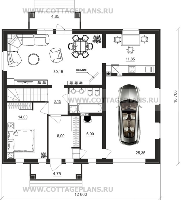 Поэтажные планы проект дома 20-17 общ. площадь 169,45 м2
