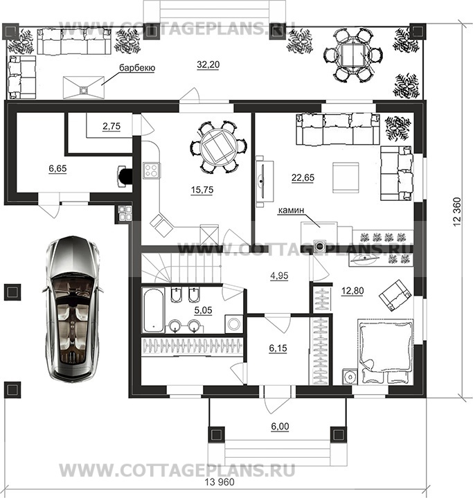 Поэтажные планы проект дома 202-29 общ. площадь 154,80 м2