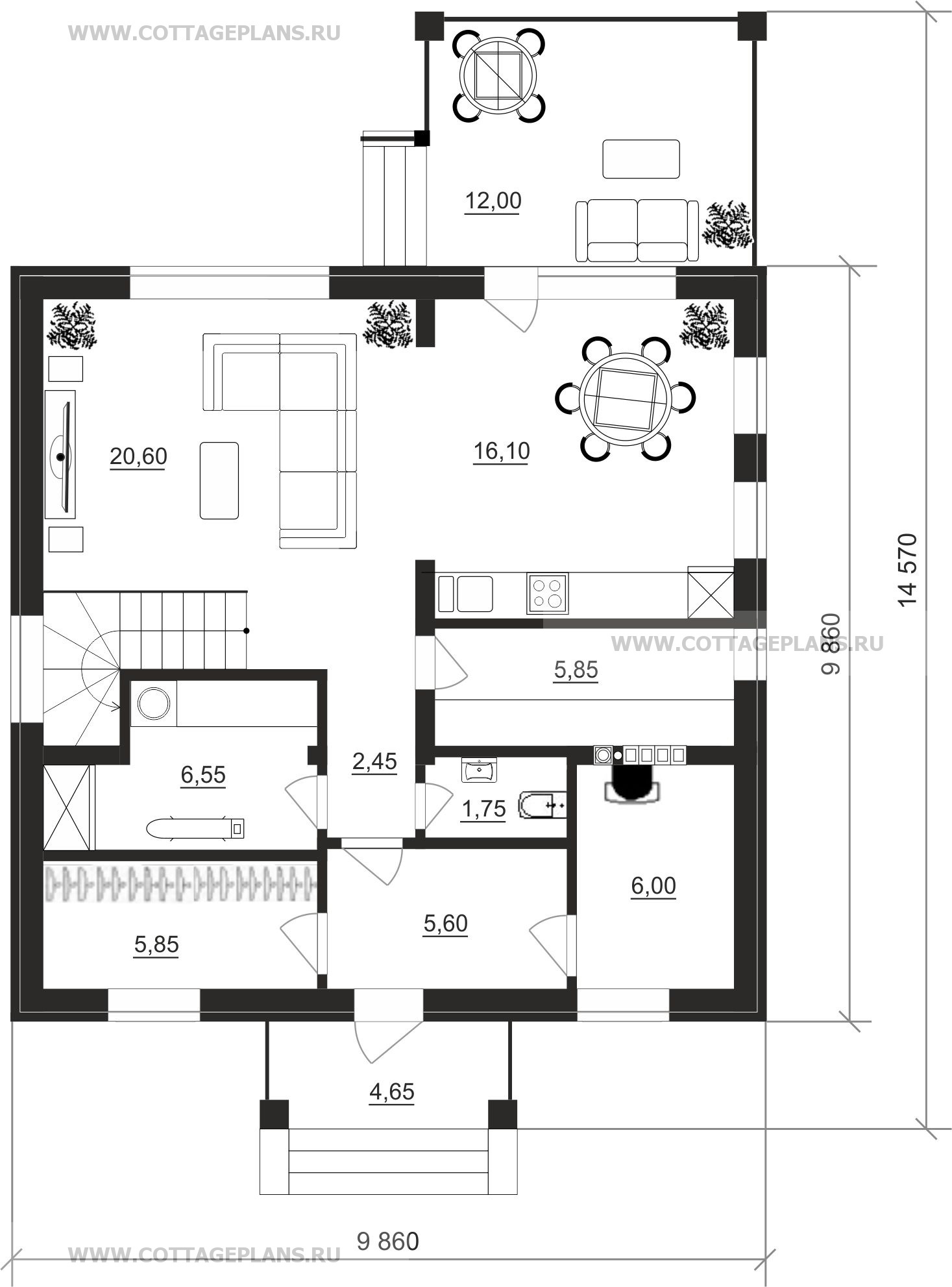 Поэтажные планы проект дома 108-13 общ. площадь 122,55 м2