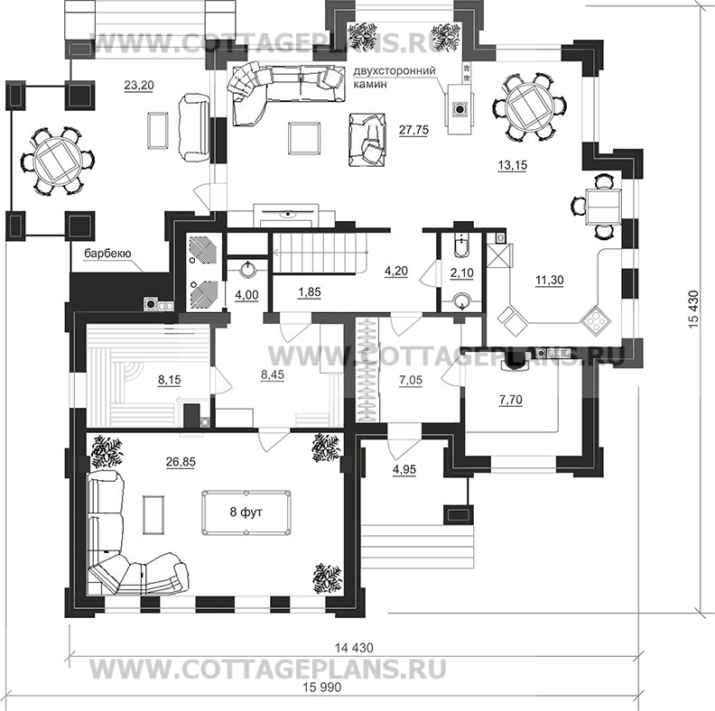Поэтажные планы проект дома 202-00 общ. площадь 209,55 м2