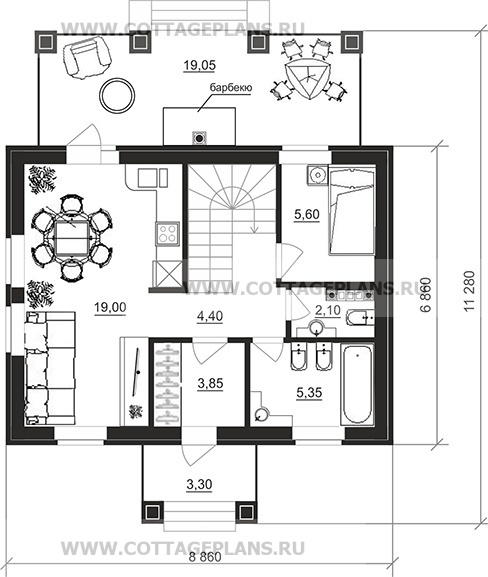 Поэтажные планы проект дома 76-78 общ. площадь 124,20 м2
