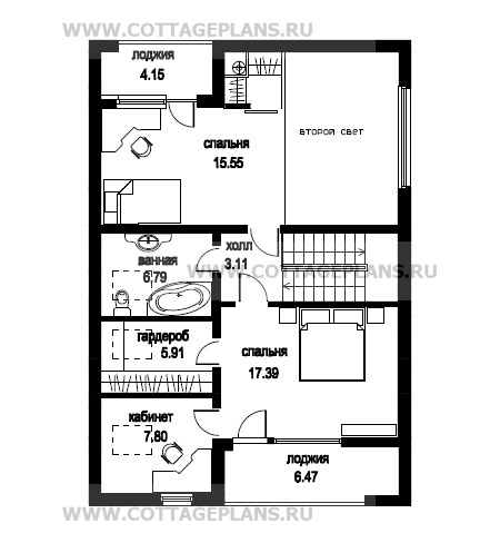 Поэтажные планы проект дома 79-22 общ. площадь 142,87 м2