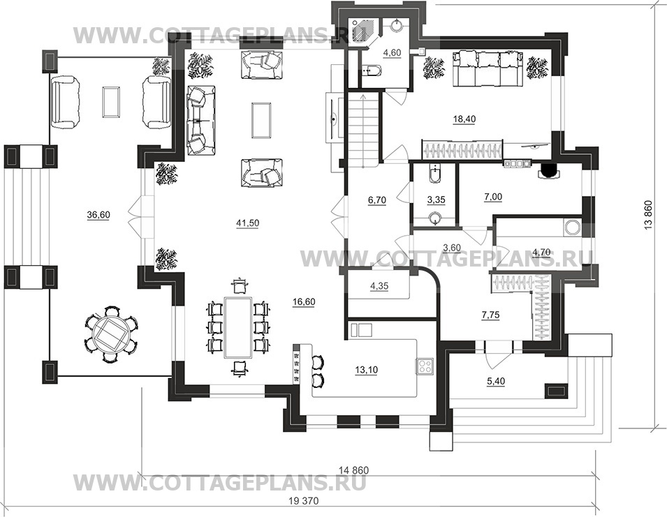 Поэтажные планы проект дома 100-80 общ. площадь 257,90 м2