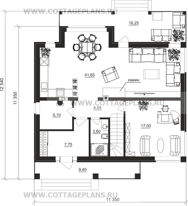 Поэтажные планы проект дома 21-14 общ. площадь 163,60 м2