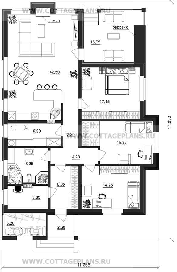 Поэтажные планы проект дома 900-07 общ. площадь 122,95 м2