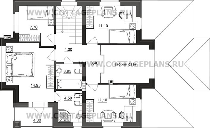 Поэтажные планы проект дома 200-50 общ. площадь 133,60 м2
