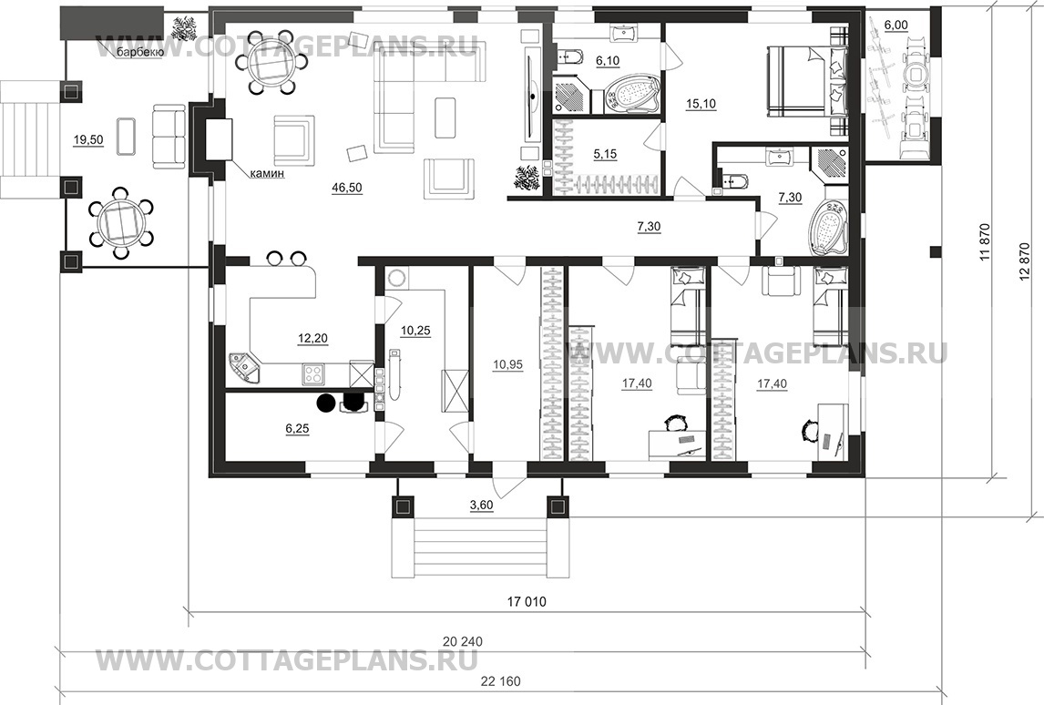 Поэтажные планы проект дома 700-71 общ. площадь 162,25 м2