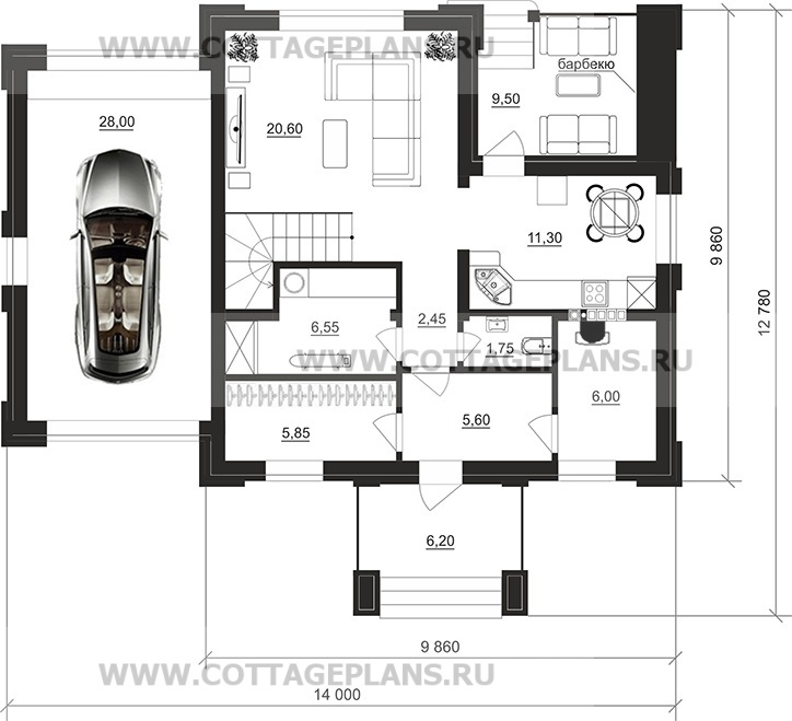 Поэтажные планы проект дома 206-37 общ. площадь 157,00 м2