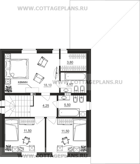 Поэтажные планы проект дома 14-97 общ. площадь 176,70 м2