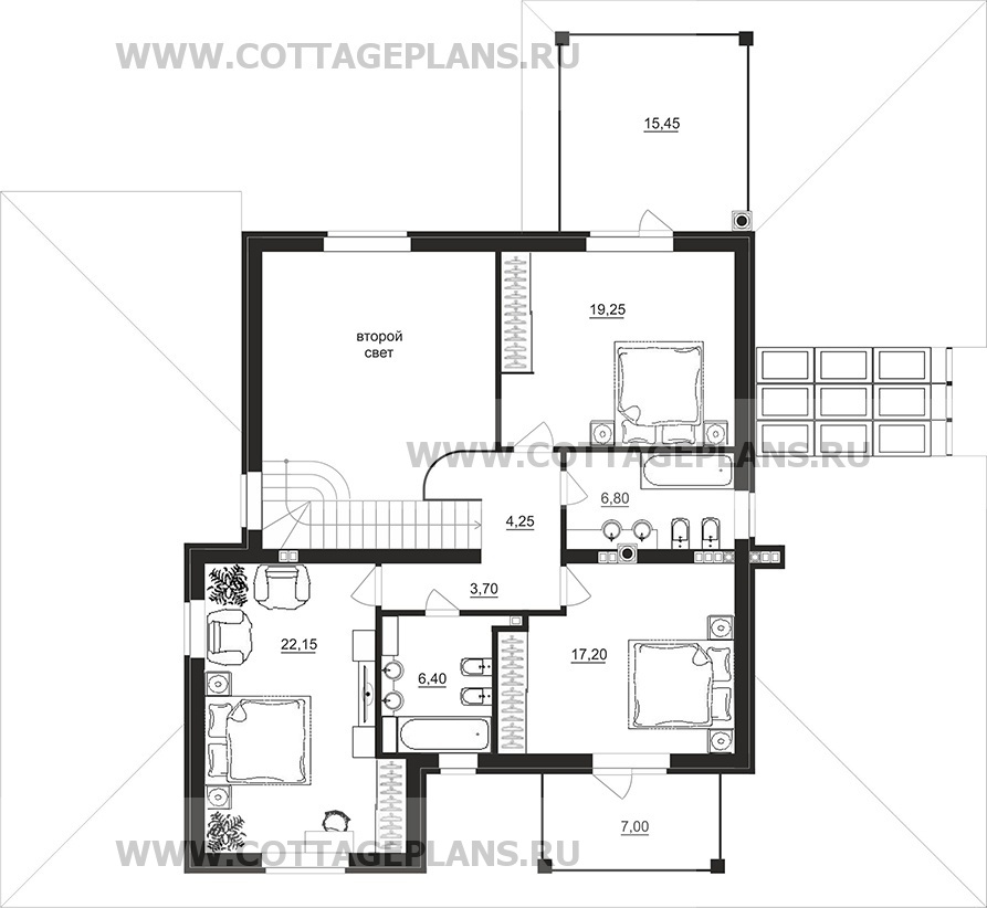 Поэтажные планы проект дома 78-45 общ. площадь 411,75 м2