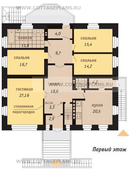 Поэтажные планы проект дома 32-38 общ. площадь 303,5м2