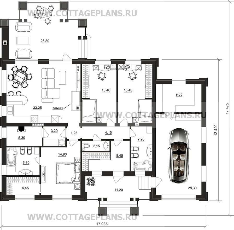 Поэтажные планы проект дома 90-71 общ. площадь 160,25 м2