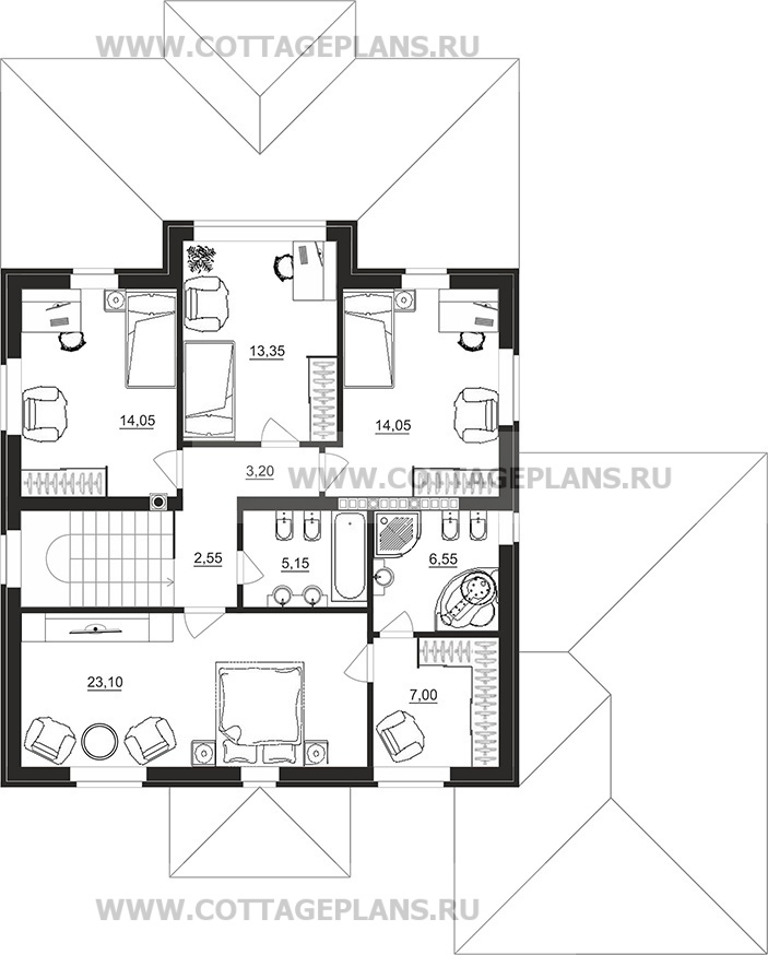 Поэтажные планы проект дома 71-73 общ. площадь 297,35м2