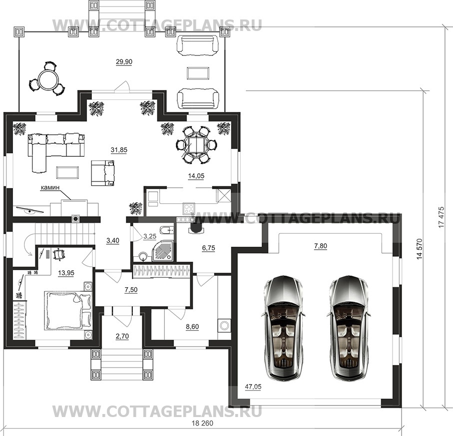 Поэтажные планы проект дома 200-12 общ. площадь 218,80 м2