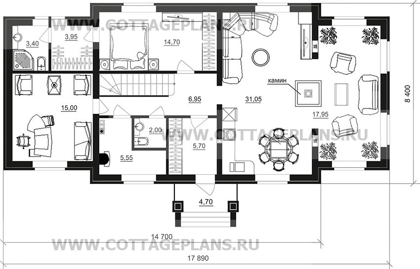 Поэтажные планы проект дома 94-47 общ. площадь 170,70 м2
