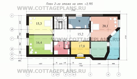 Поэтажные планы проект дома 59-96 общ. площадь 204,3 м2