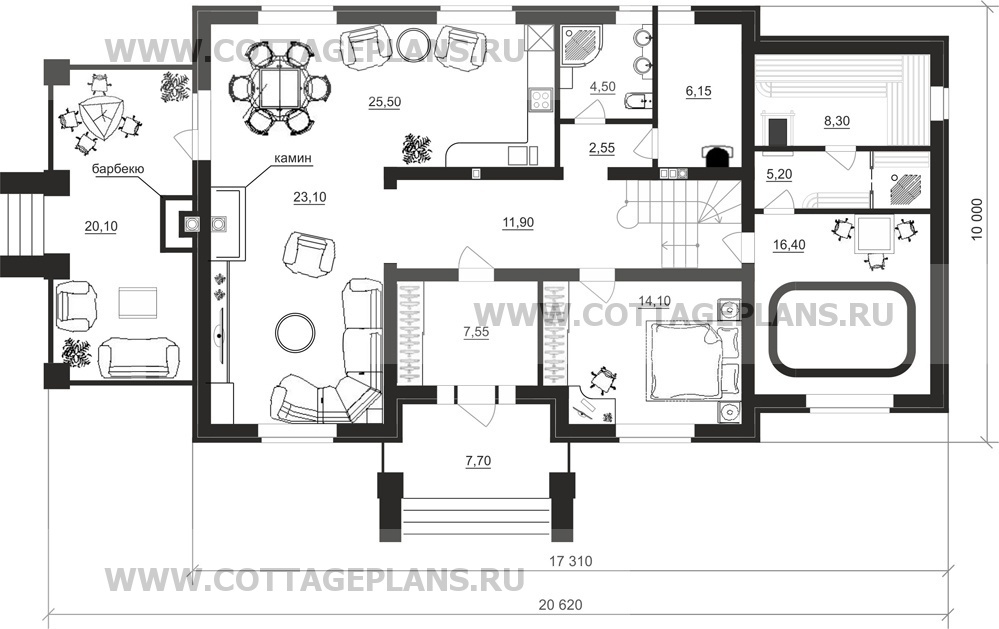Поэтажные планы проект дома 92-17 общ. площадь 226,35 м2