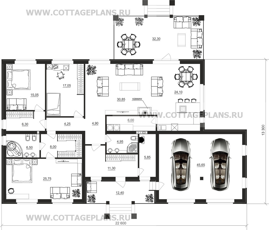 Поэтажные планы проект дома 15-09 общ. площадь 216,50 м2