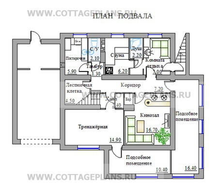 Поэтажные планы проект дома 53-74 общ. площадь 306,5 м2