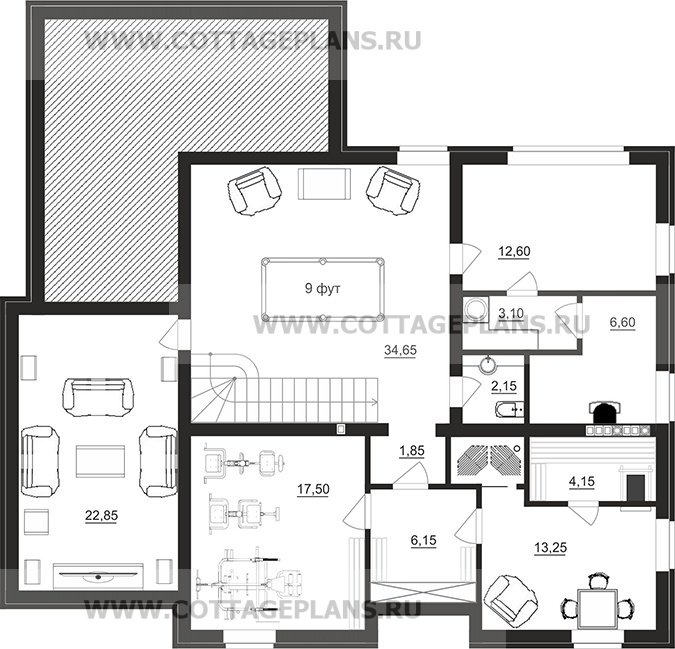 Поэтажные планы проект дома 96-77 общ. площадь 301,80 м2