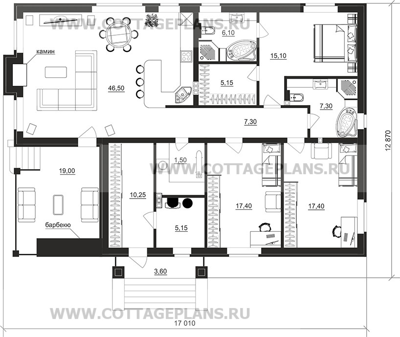 Поэтажные планы проект дома 700-65 общ. площадь 139,50 м2