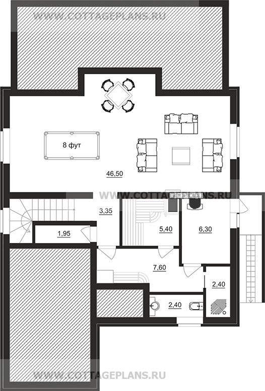Поэтажные планы проект дома 78-07 общ. площадь 247,35 м2