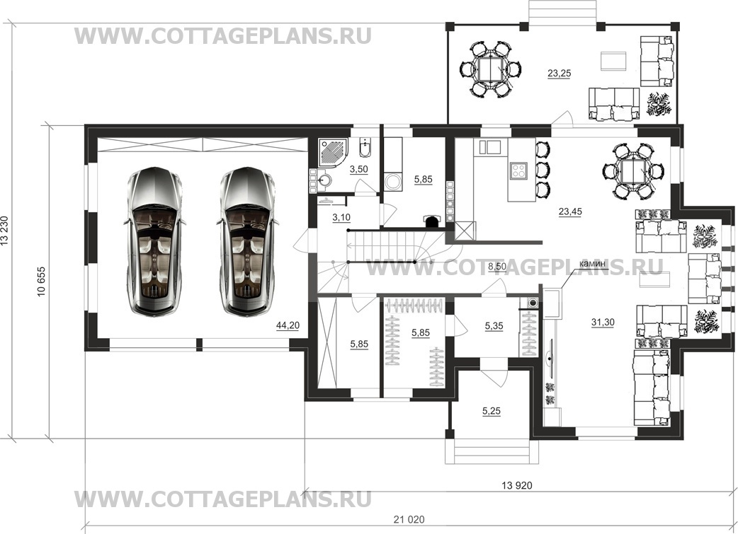 Поэтажные планы проект дома 89-33 общ. площадь 226,25 м2