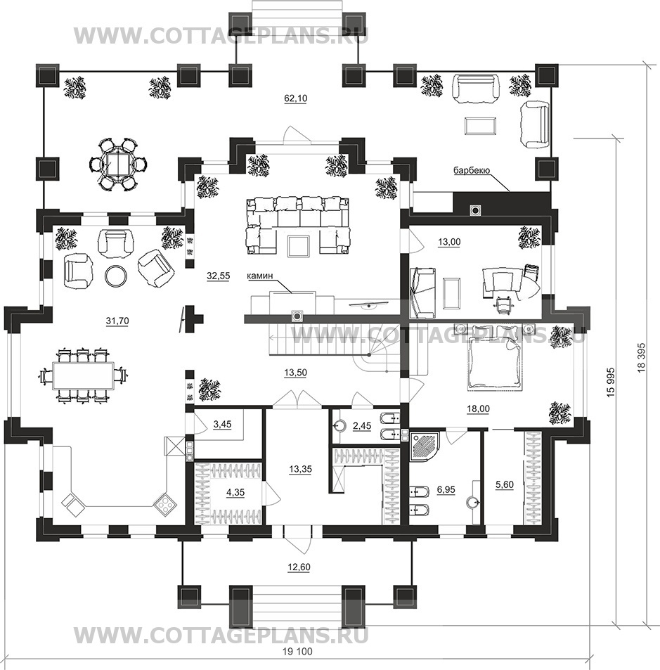 Поэтажные планы проект дома 201-30 общ. площадь 466,30 м2
