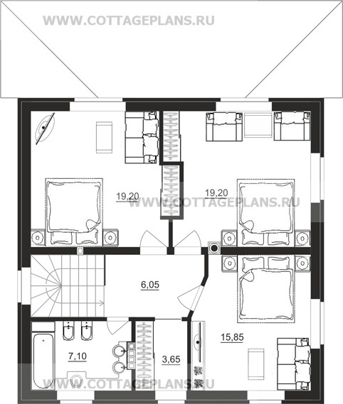 Поэтажные планы проект дома 21-15 общ. площадь 141,15 м2