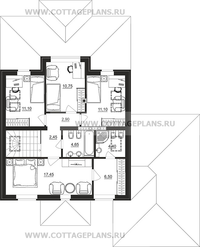 Поэтажные планы проект дома 78-94 общ. площадь 243,30 м2