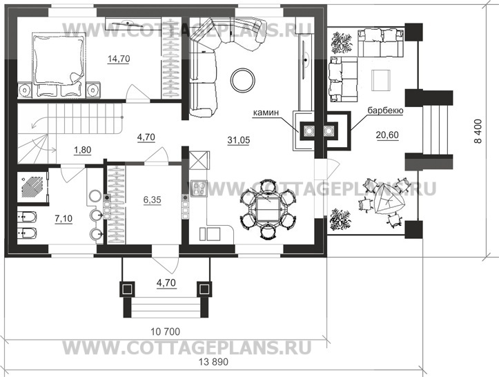 Поэтажные планы проект дома 93-42 общ. площадь 213,10 м2