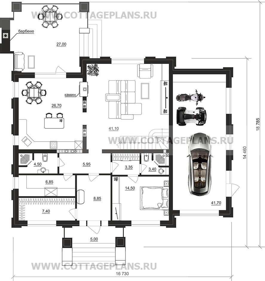 Поэтажные планы проект дома 105-27 общ. площадь 407,80 м2