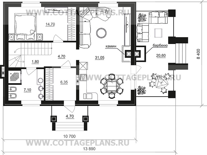Поэтажные планы проект дома 96-42 общ. площадь 213,10 м2