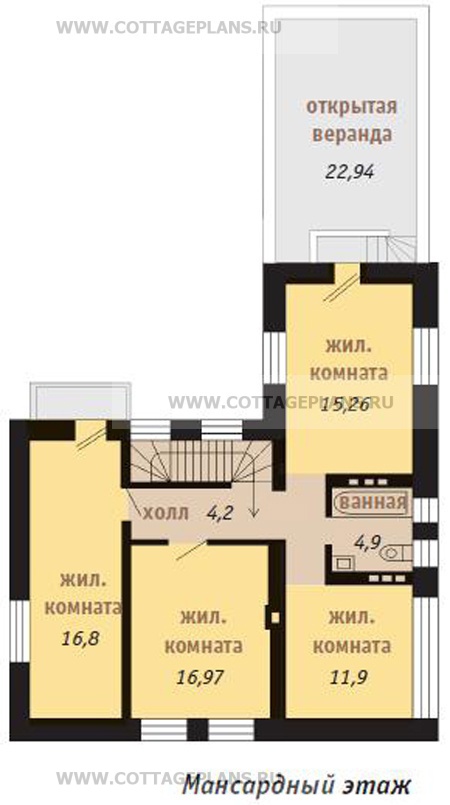 Поэтажные планы проект дома 50-91 общ. площадь 263,9м2